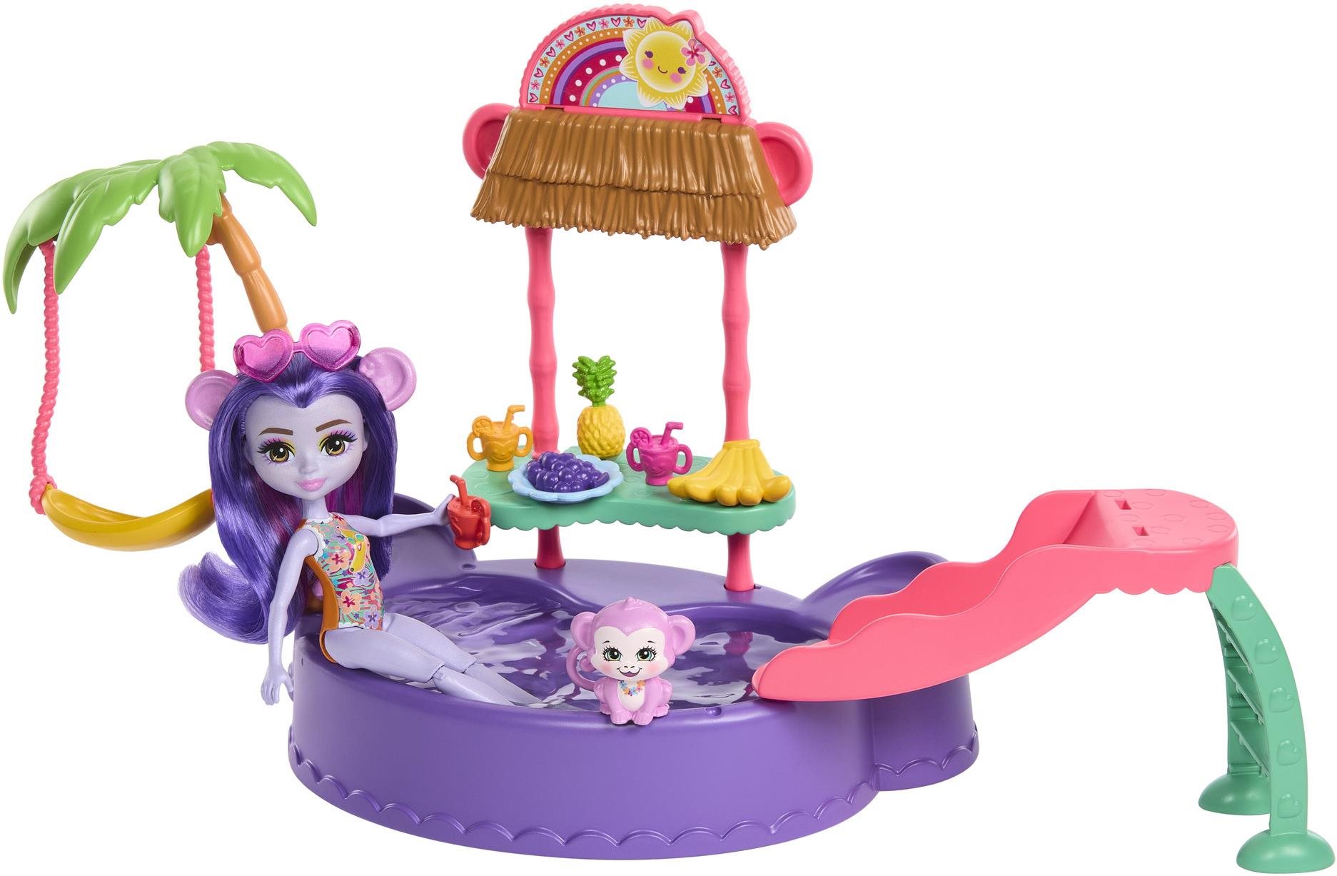 Enchantimals majom medence Játékbaba
