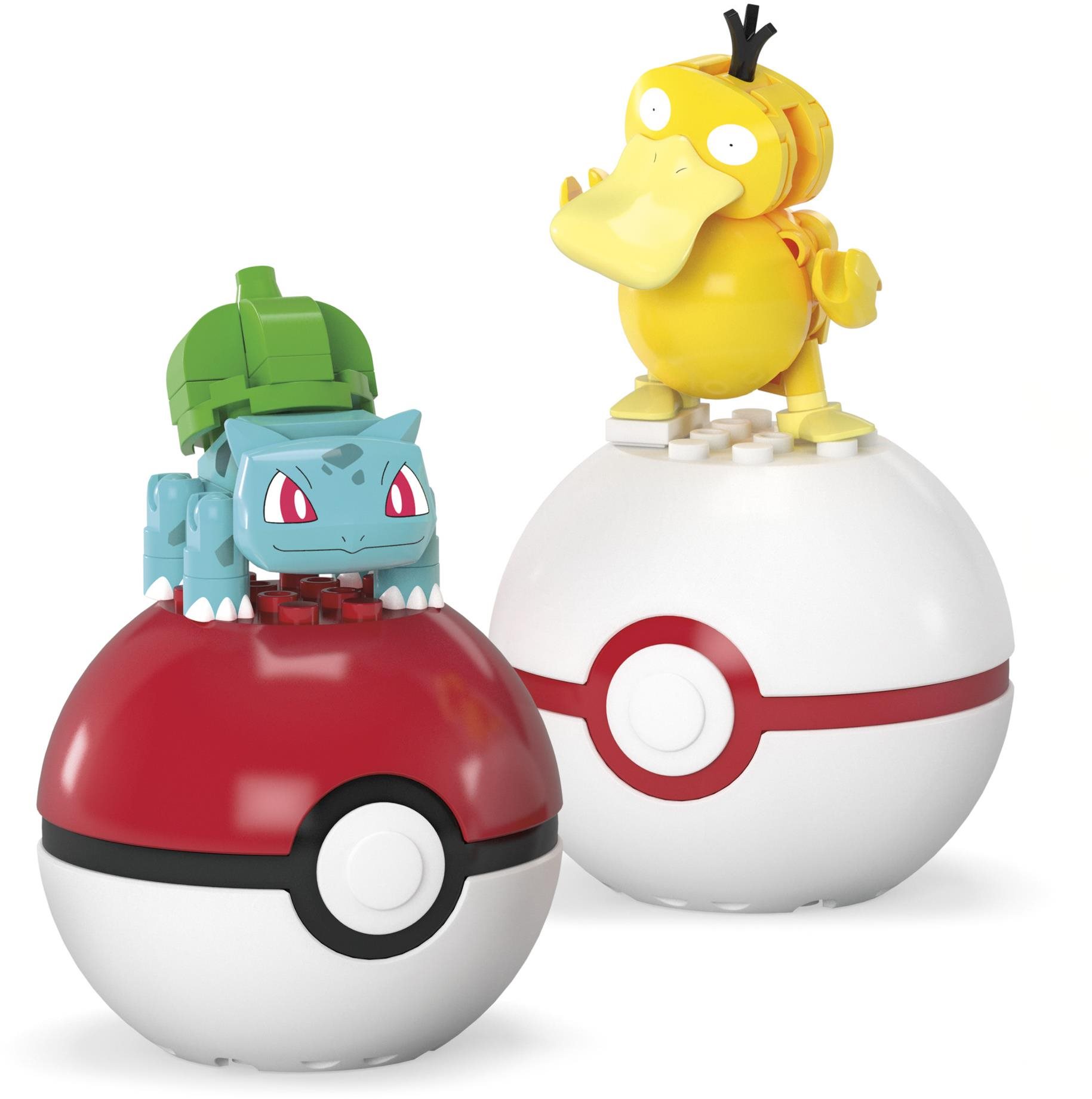 Mega Pokémon Pokéball - Bulbasaur és Psyduck Építőjáték