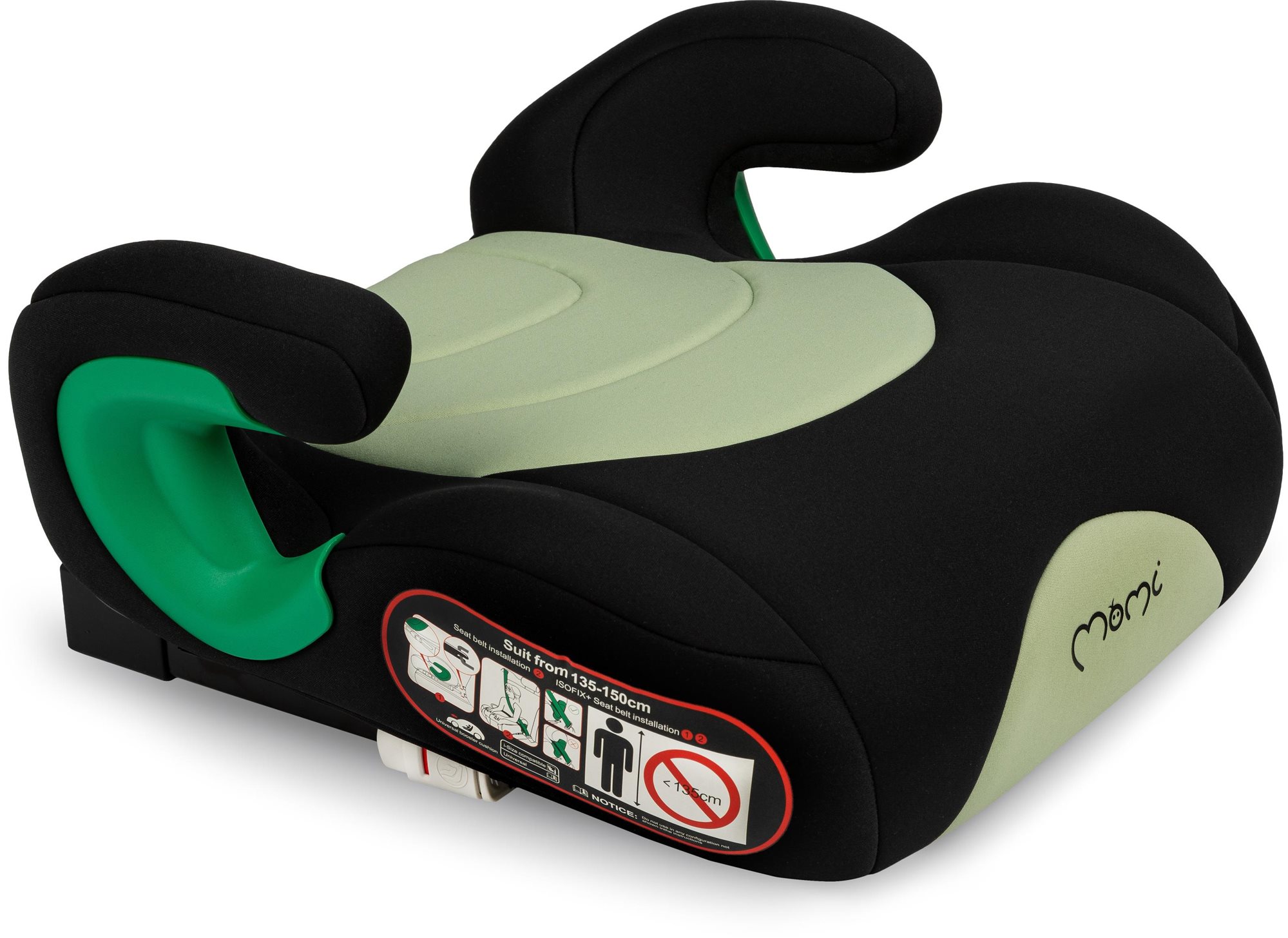MoMi Venko Isofix I-Size zelený Podsedák do auta