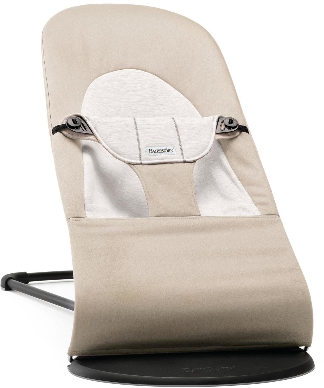 Babybjörn Balance Soft Woven Beige/Grey Jersey, tmavá konštrukcia...