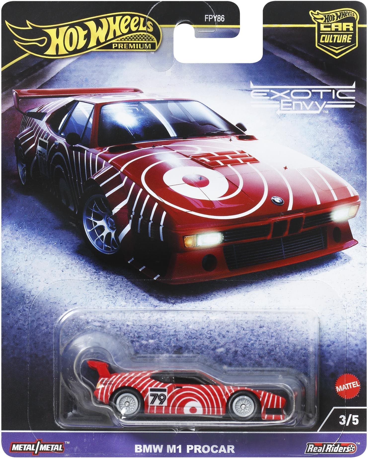 Hot Wheels FPY86 Prémiové auto – velikáni – BMW M1 Procar Hot Wheels