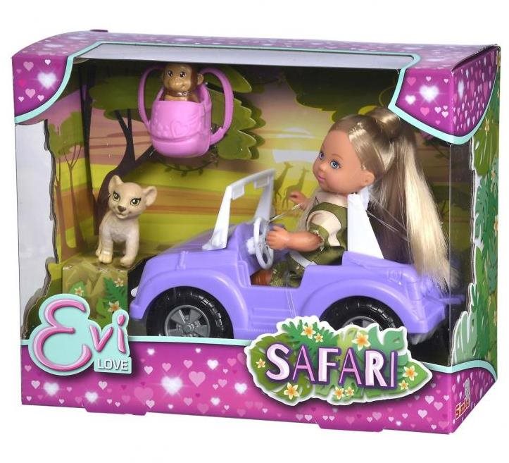 Simba Evička Safari s autom Bábika