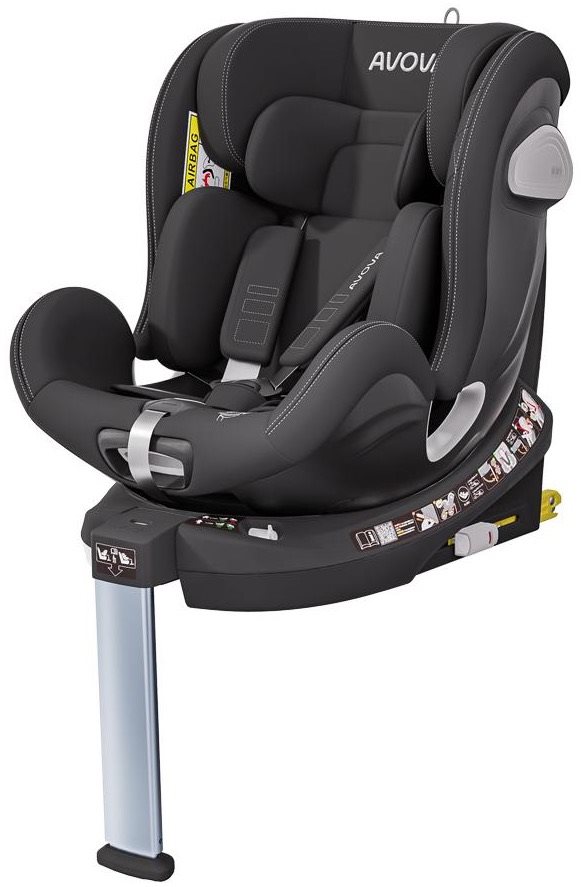 Avova Swan-fix i-Size 2024 40-125 cm Pearl Black Autosedačka