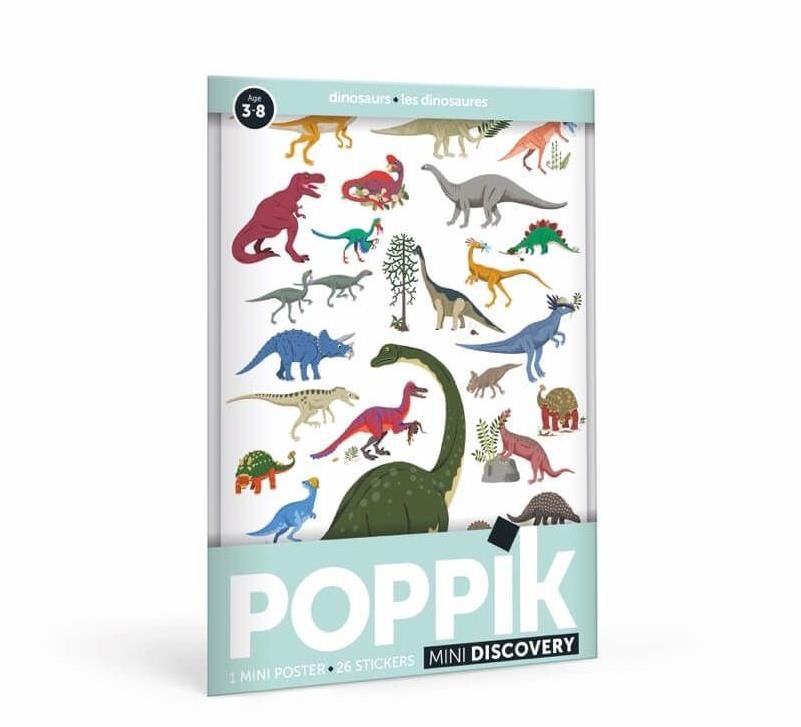 POPPIK Samolepkový plagát Dinosaury Detské nálepky