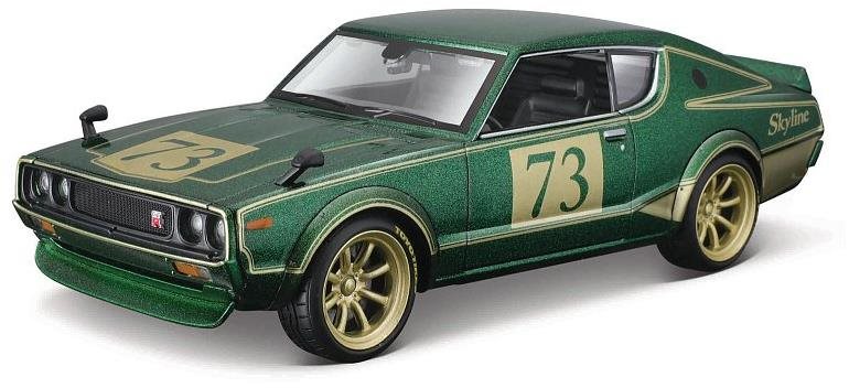 Maisto 1973 Nissan Skyline 2000GT-R (KPGC 110), Tokyo Mods, zöld...