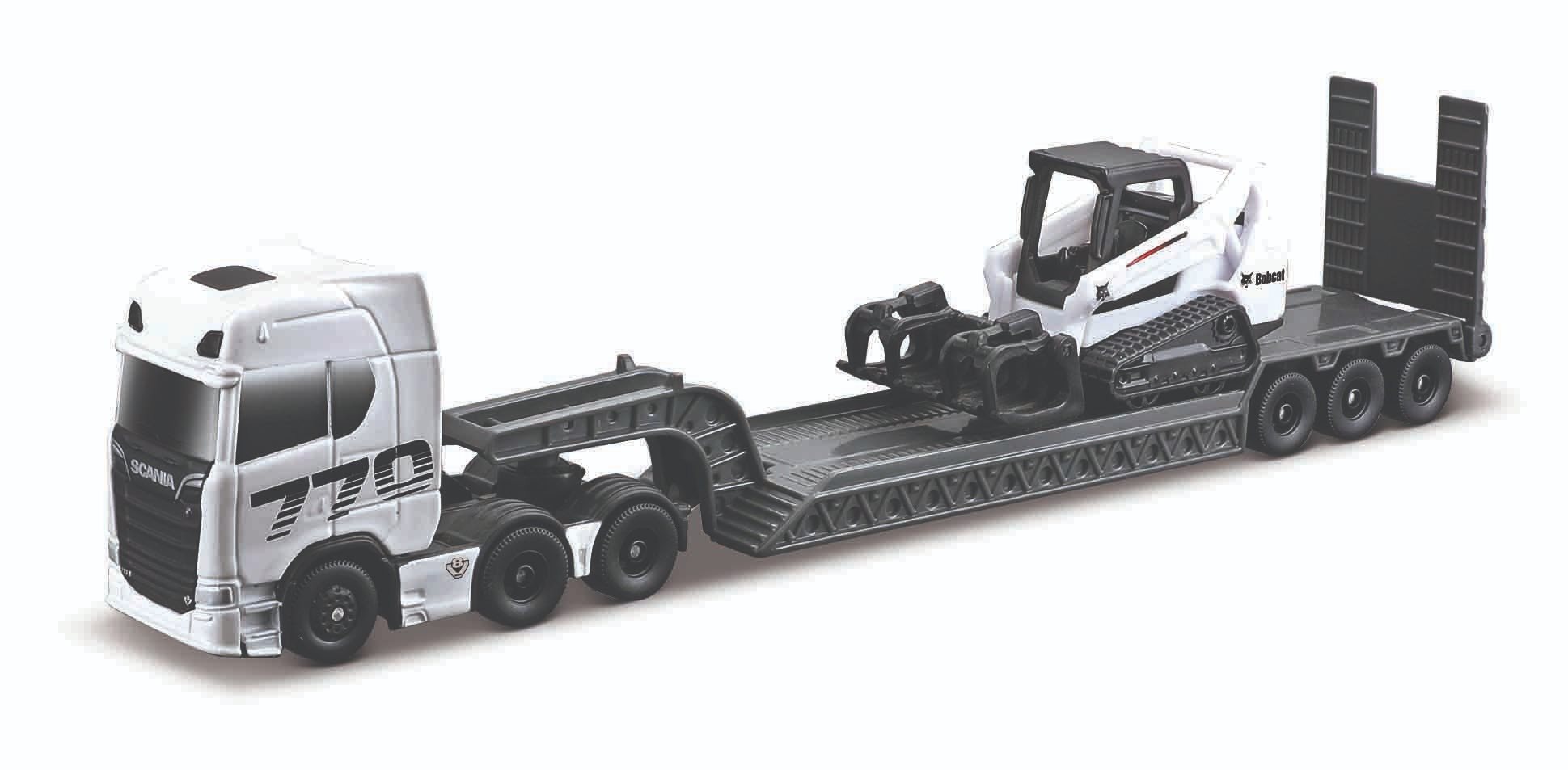 Maisto Mini munkagépek, Nagy traktor készlet, Volvo FH16, Bobcat...