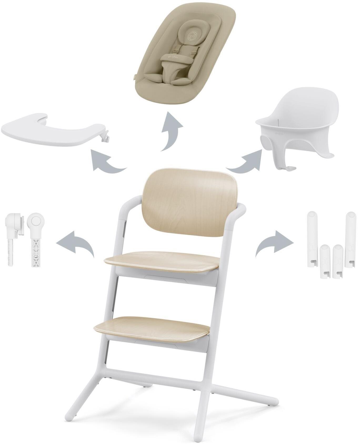 Cybex Lemo 4in1 Set Sand White Stolička na kŕmenie