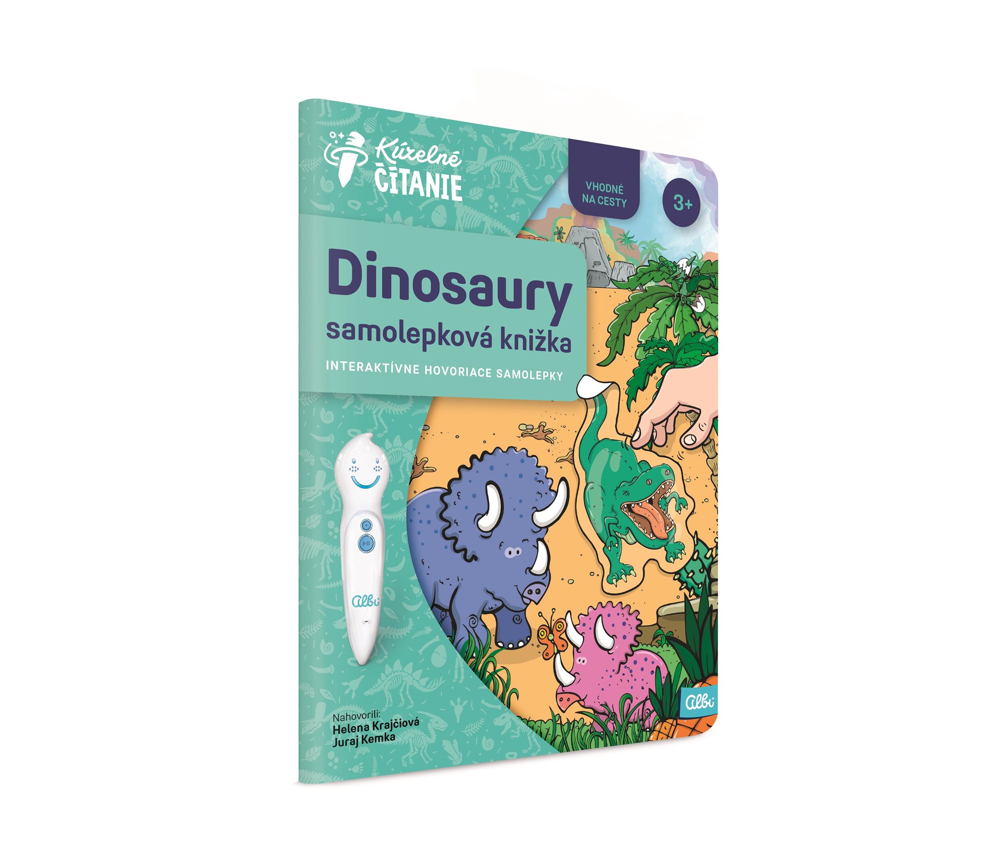 Kúzelné čítanie Samolepková knižka Dinosaury SK Kúzelné čítanie