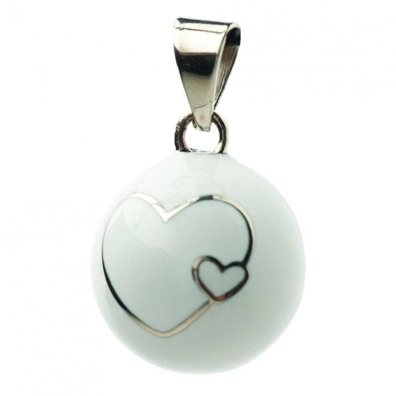 Bola Essentials White 2 hearts Pocakcsengettyű