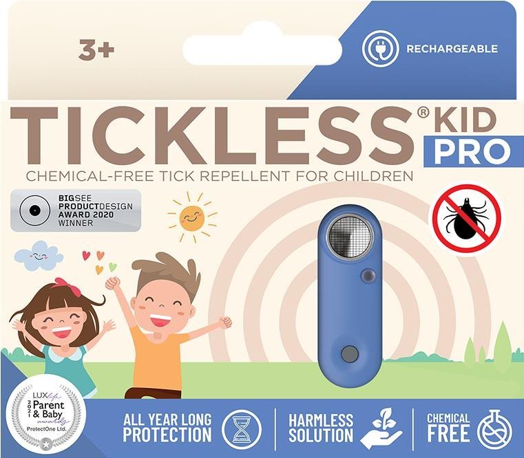 TickLess Kid Pro Ultrazvukový odpudzovač kliešťov modrý Odpudzovač...