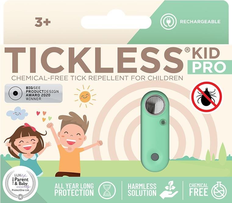 TickLess Kid Pro Ultrazvukový odpudzovač kliešťov zelený Odpudzovač...