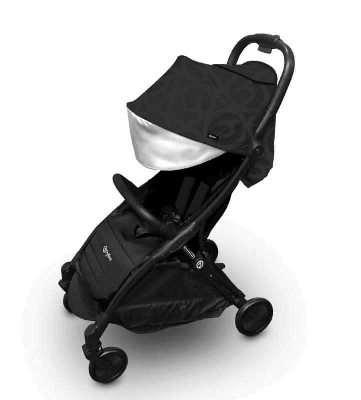 BabyStyle Hybrid Ezyfold Black keret és kennel, Jet Black Babakocsi
