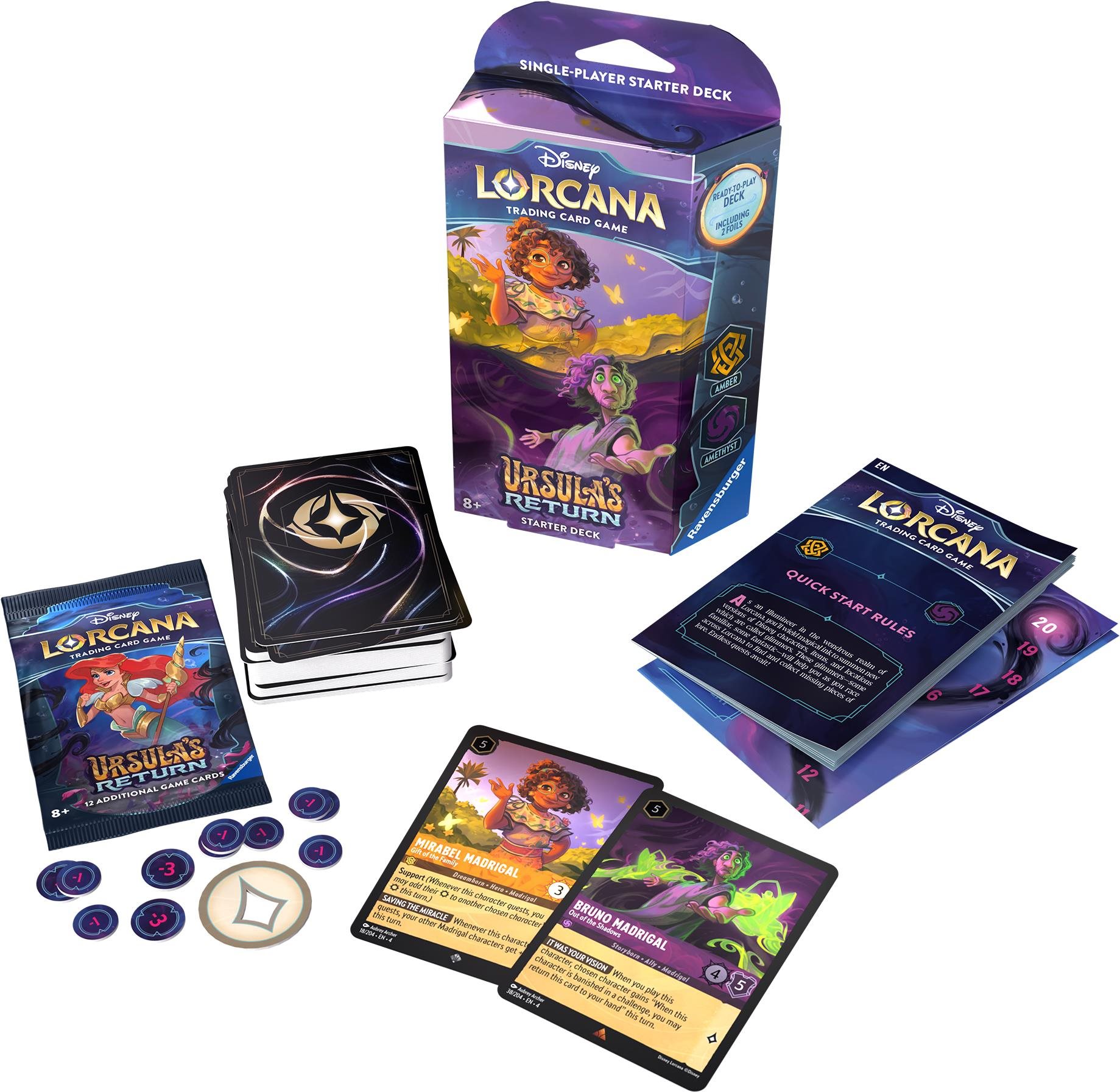 Disney Lorcana: Ursula's Return Starter Deck Amber & Amethyst...