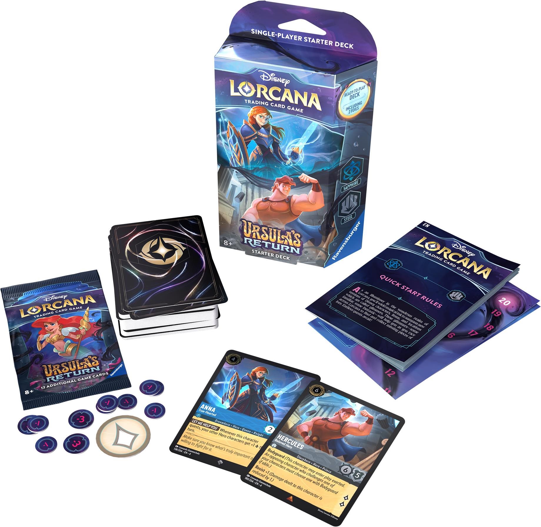 Disney Lorcana: Ursula's Return Starter Deck Sapphire & Steel...