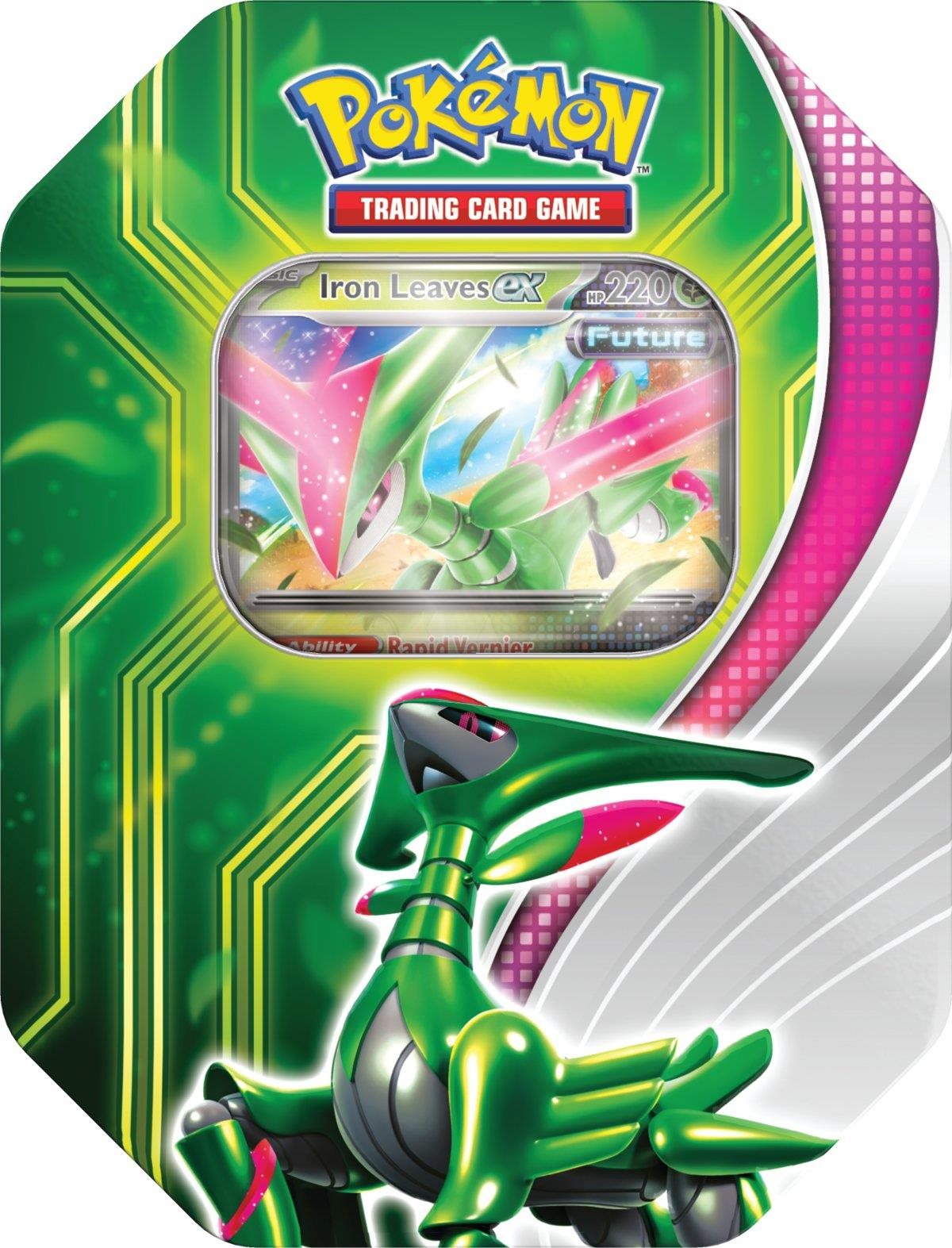 Pokémon TCG: Paradox Clash Tin - Iron Leaves ex Pokémon Karten