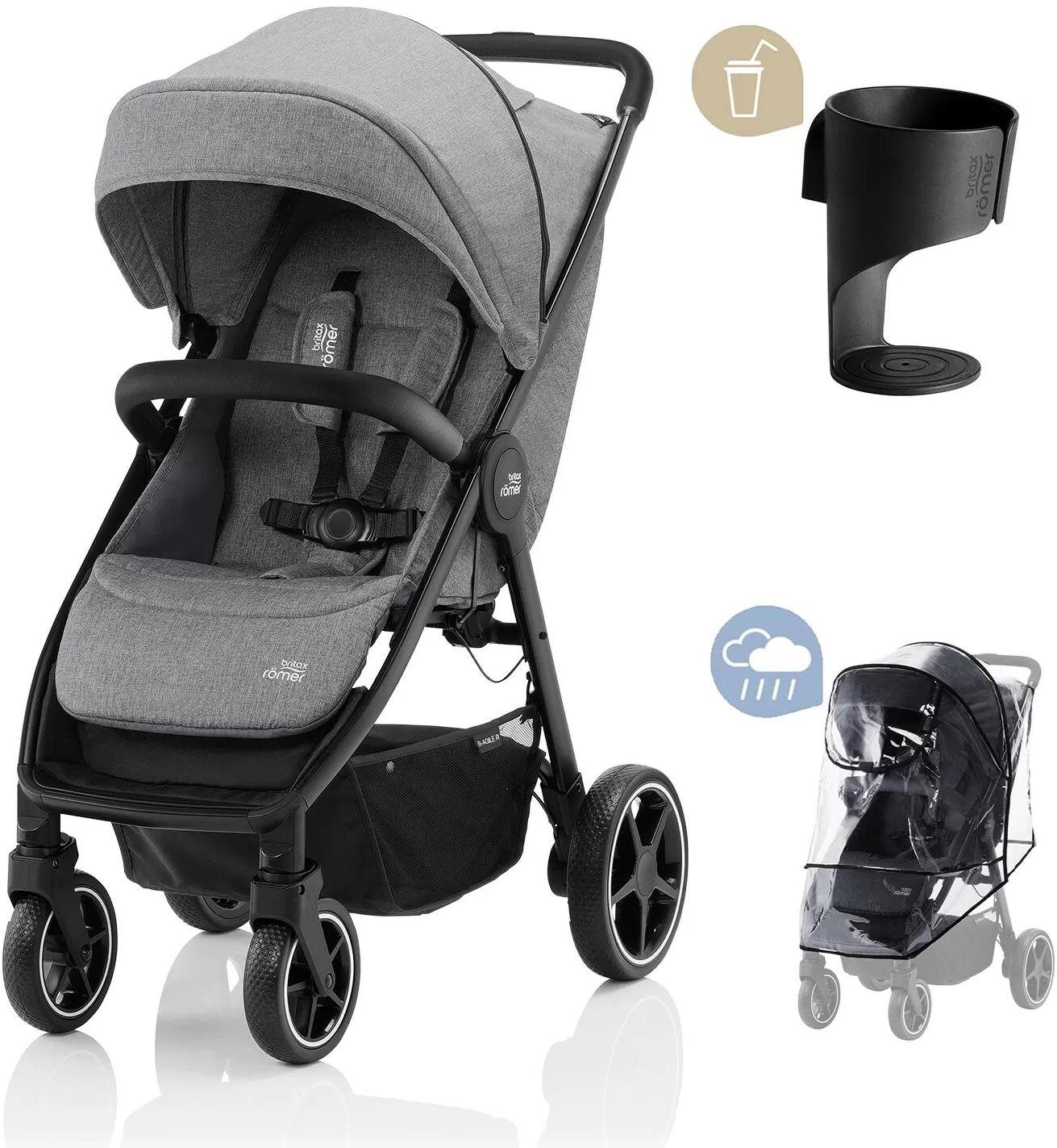 Britax Römer B-Agile R Elephant Grey/Black Babakocsi