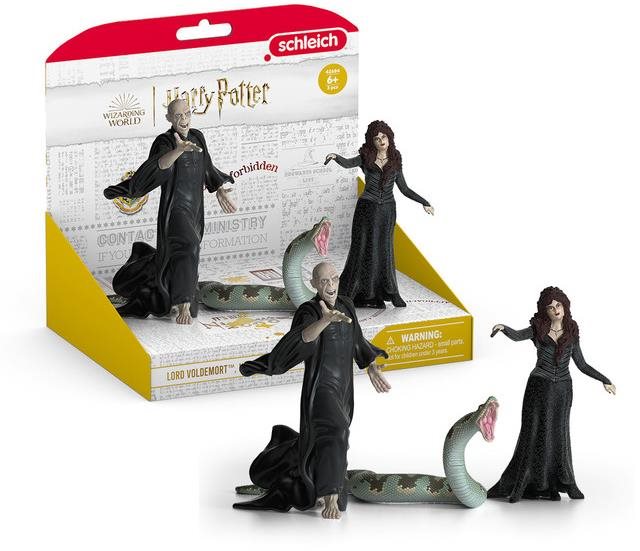 Schleich Harry Potter Voldemort nagyúr, Nagini kígyó és Bellatrix...