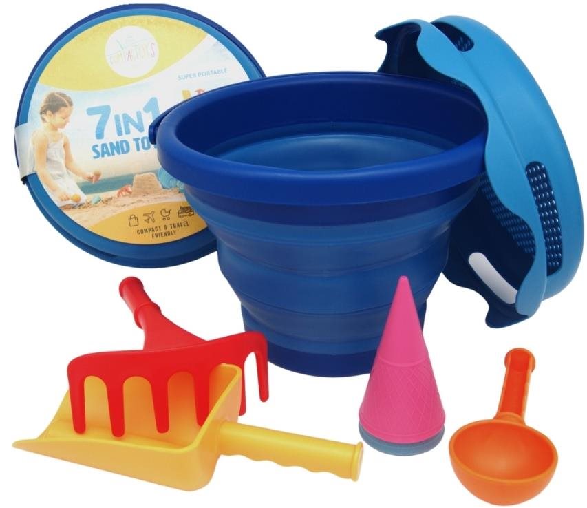 Compactoys Skladacia sada 7 v 1 modrá Sada do piesku