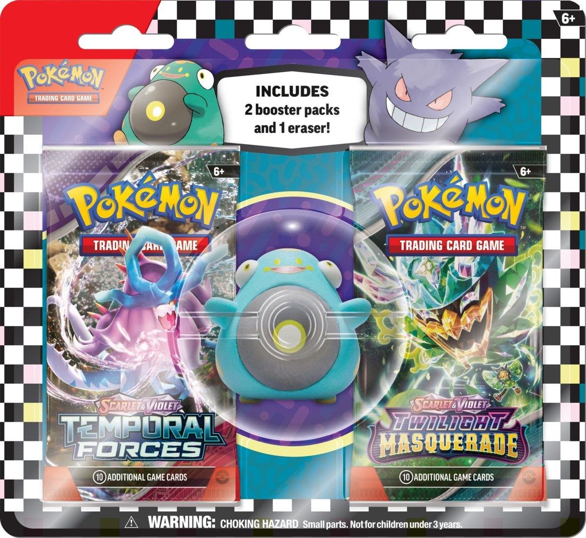 Pokemon TCG: Back to School 2024 – 2 Blister-Booster mit Kaugummi...