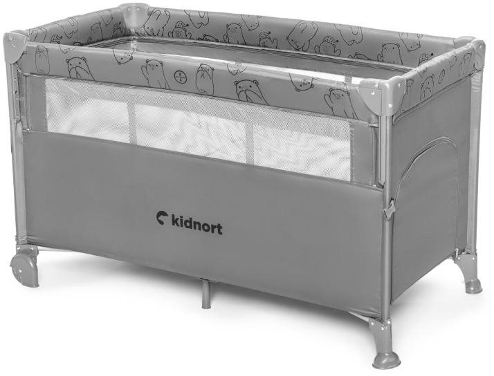 Kidnort Näste - világosszürke Utazó kiságy