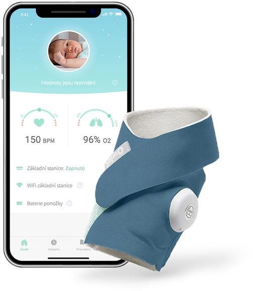 Owlet Smart Sock 3 - Chytrá ponožka 0-18 měsíců (Modrá) Okos zokni