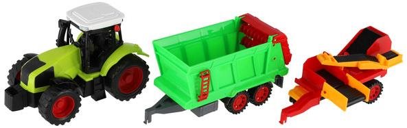 Teddies Traktor s vlekom s pásom Traktor