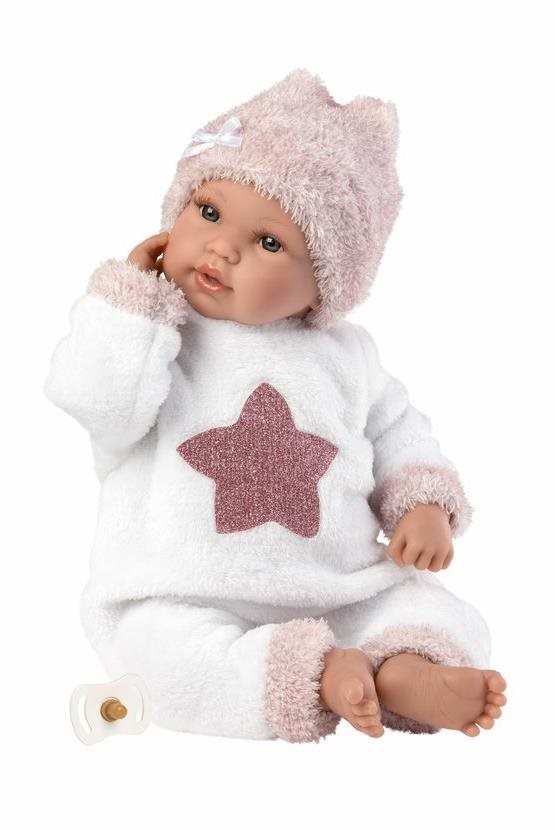 Llorens 63648 New Born - élethű játékbaba hangokkal és puha szövet...