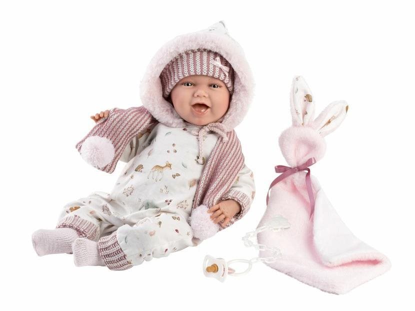 Llorens 74030 New Born – reálna bábika so zvukmi a mäkkým látkovým...