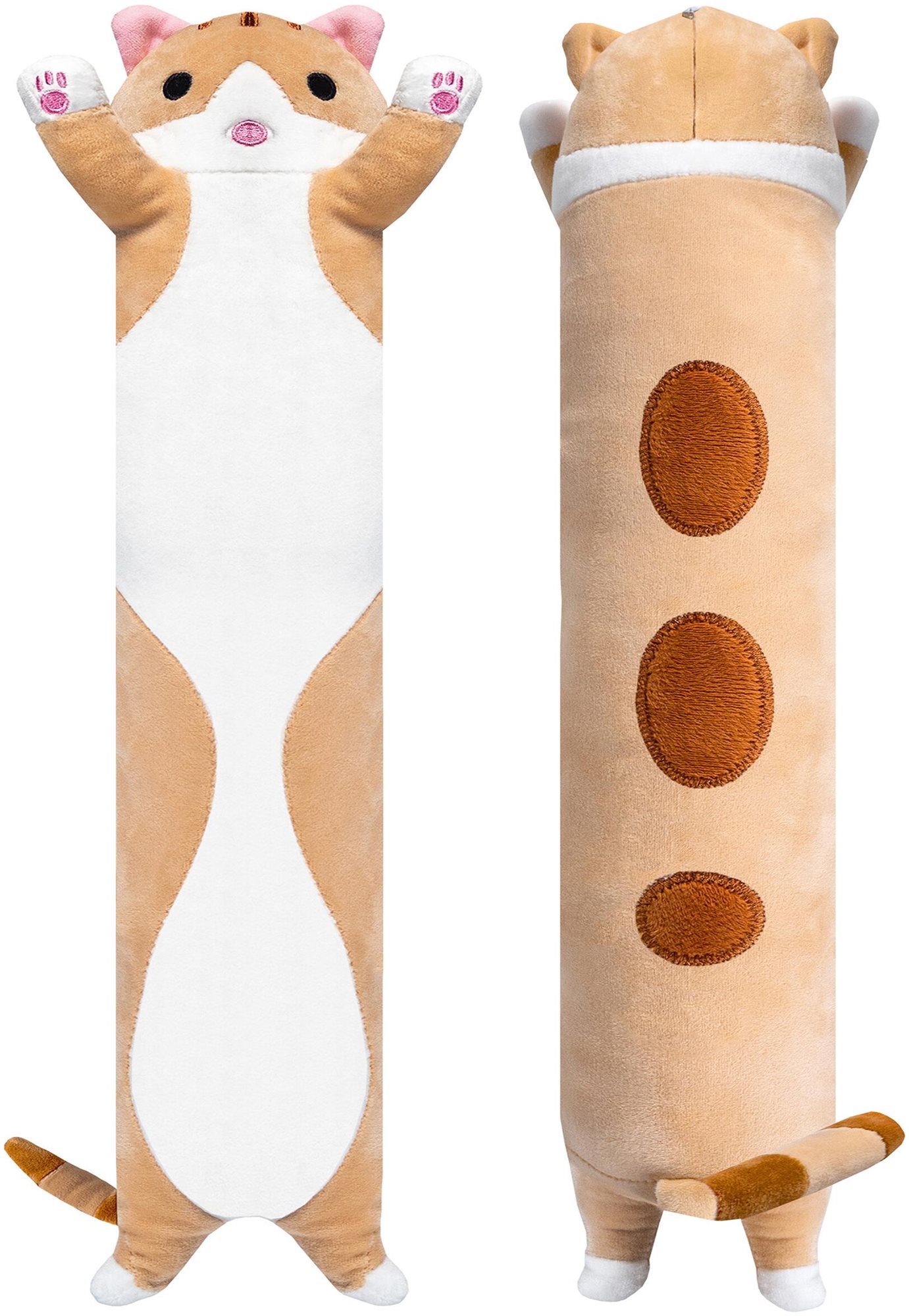 Aga4Kids Plyšový vankúš Mačka hnedá, 50 cm Plyšová hračka