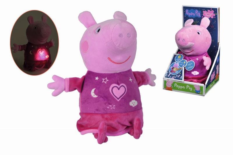 Simba Peppa Pig 2v1 plyšový zaspávač hrajúci + svetlo, ružový...