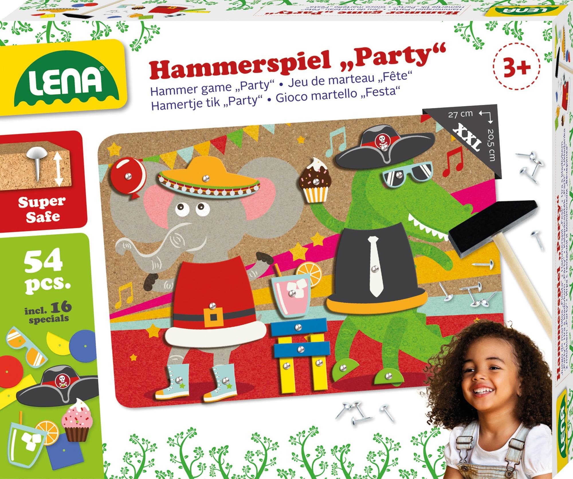 Lena Hra s kladívkem , party, barevný korek Zatloukačka