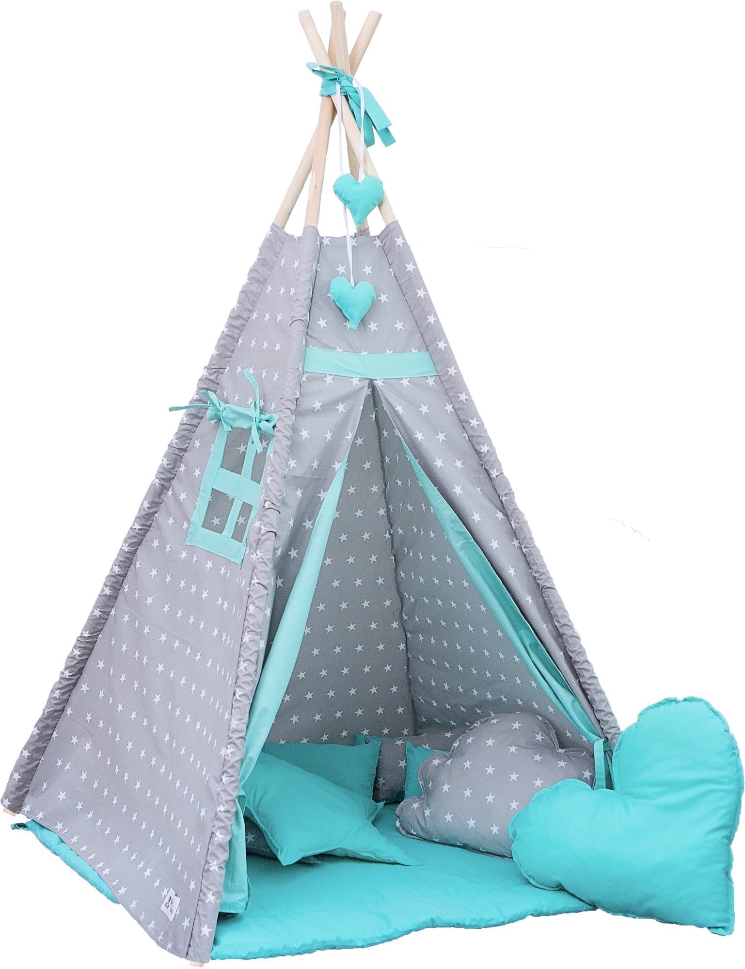 BabyTýpka teepee Stars mentol Dětský stan