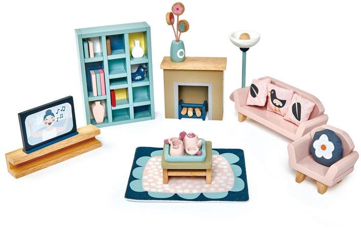 Tender Leaf Dolls House Sitting Room Furniture Nábytok pre bábiky