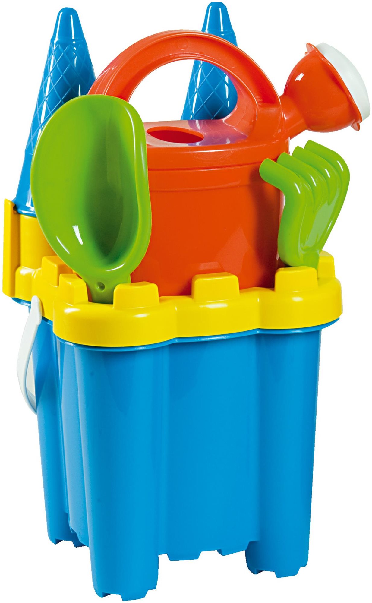 Androni Sandkastenset Sandburg - Höhe 29 cm - blau Sandspielzeug-Set