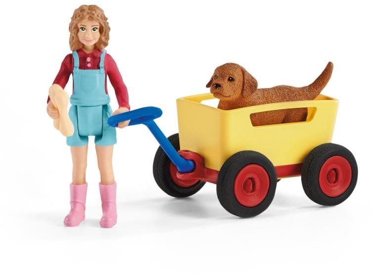 Schleich - Výlet s ručným vozíkom 42543 Set figúrok a príslušenstva