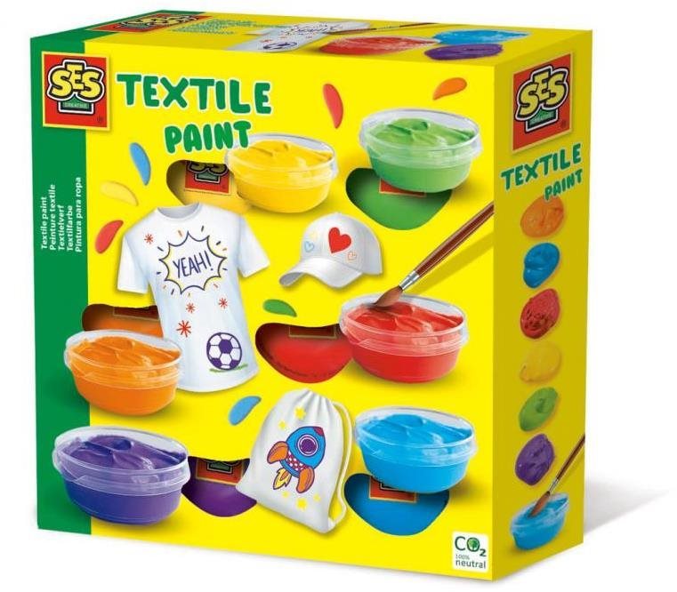 SES Farby na textil 6 farieb Farba na textil