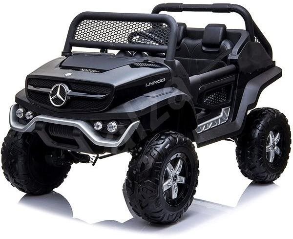 Mercedes Benz Unimog Truck – čierne Elektrické auto pre deti