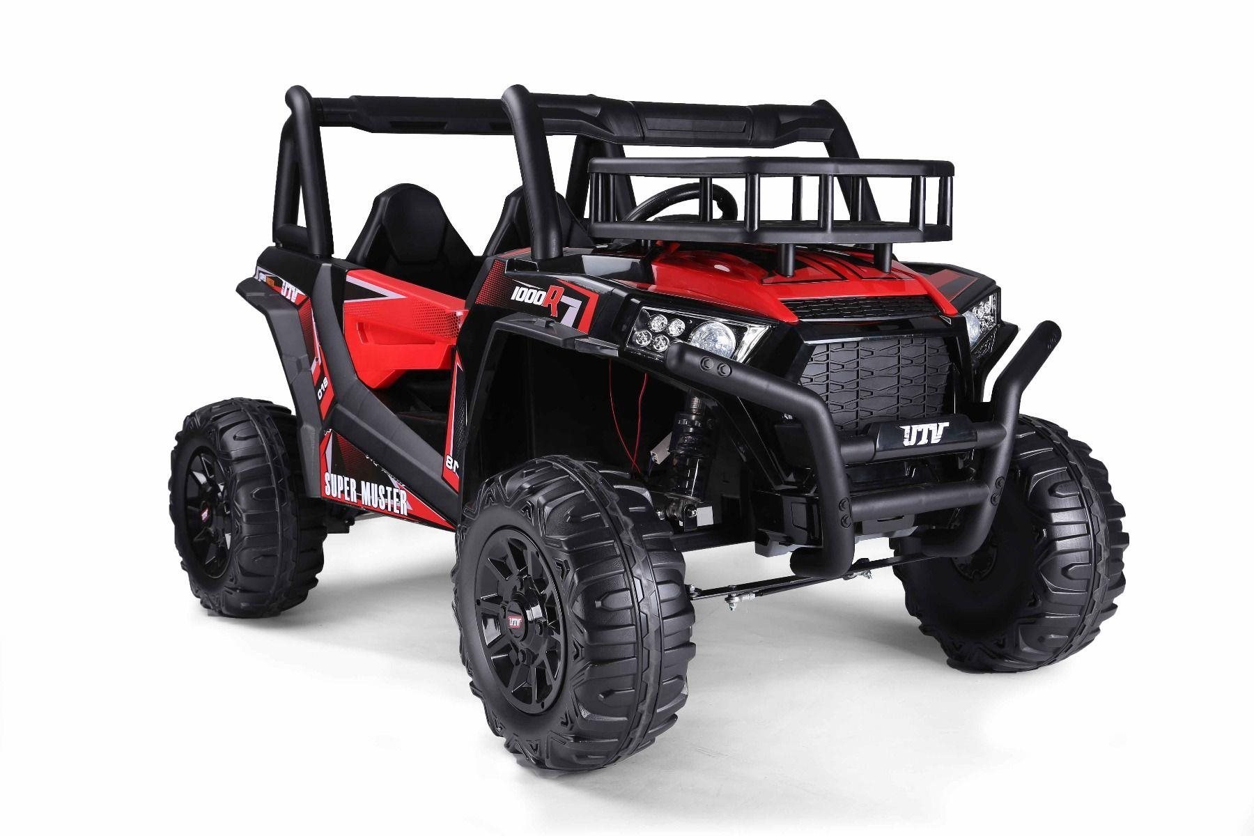 UTV 24 V, červené, dvojmiestne, 2× 200 W Motor, EVA kolesá...