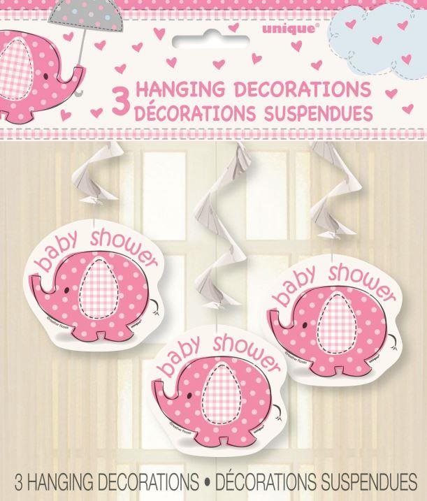 Zatočená girlanda „baby shower" tehotenský večierok – dievča/girl 3...