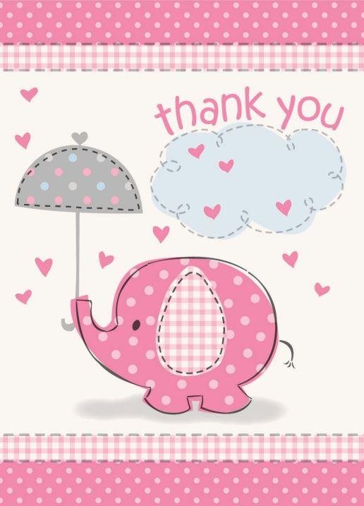 Ďakovacia kartička – „baby shower" tehotenský večierok –...