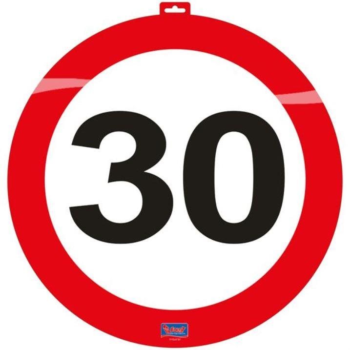 Dekorace dopravní značka 30, 47cm Párty doplnky