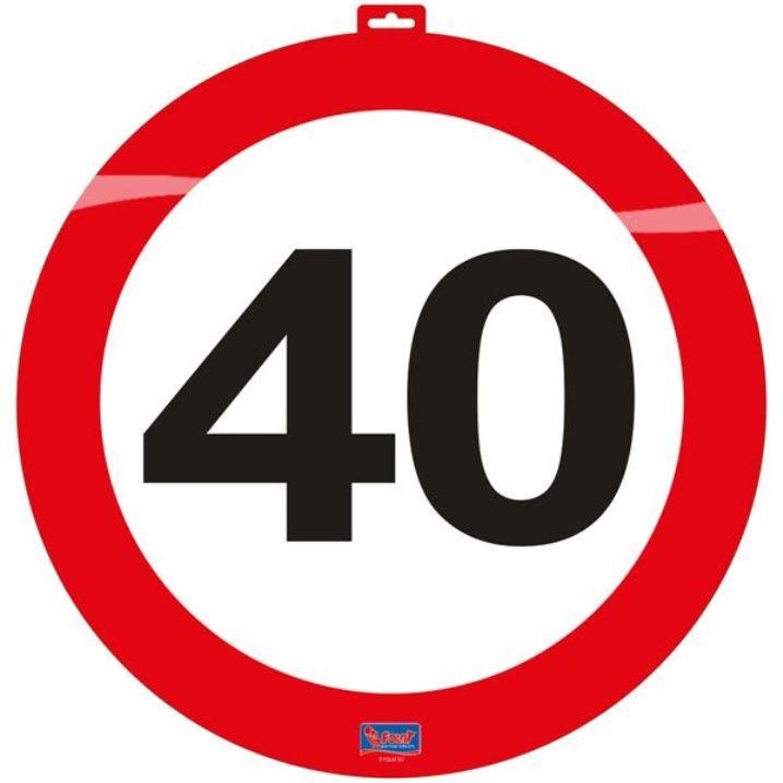 Dekorácia dopravná značka 40, 47 cm Párty doplnky