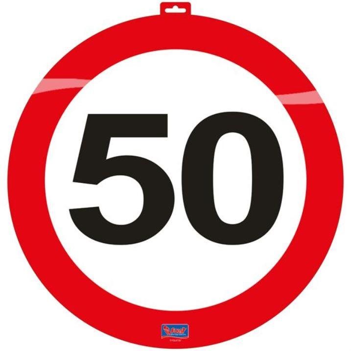 Dekorácia dopravná značka 50, 47 cm Párty doplnky