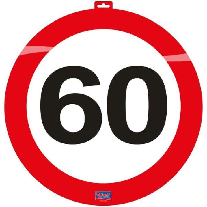 Dekorácia dopravná značka 60, 47 cm Párty doplnky