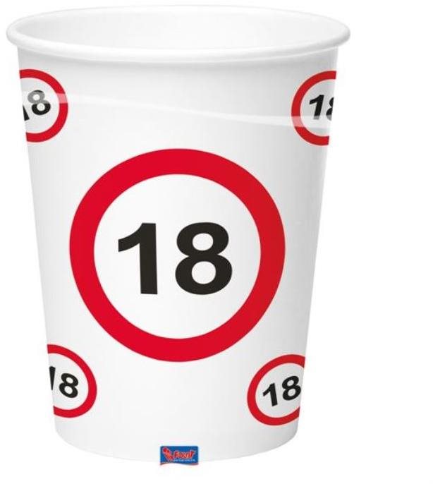 Pohárik dopravná značka 18, 350 ml 8 ks/balenie Pohár na nápoje