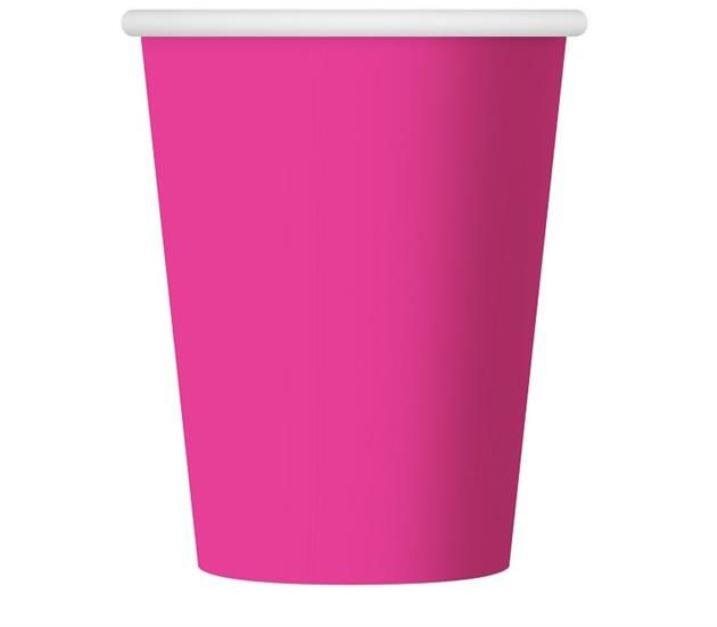 Poháriky tmavoružové 250 ml – 6 ks Pohár na nápoje