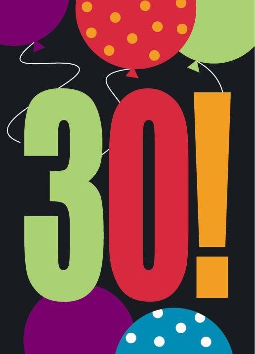 Pozvánky – Happy Birthday – Narodeniny – 8 ks – 30 rokov Párty...