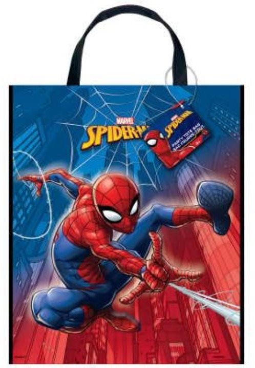 Darčeková taška spiderman – plastová 28 × 33,5 cm Darčeková taška
