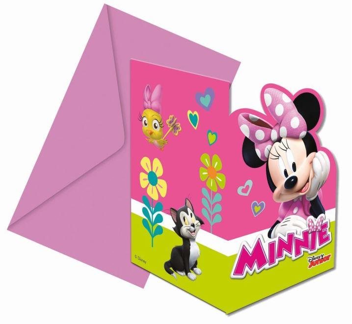 Pozvánky myška Minnie “Minnie Happy Helpers“ 6 ks Párty doplnky