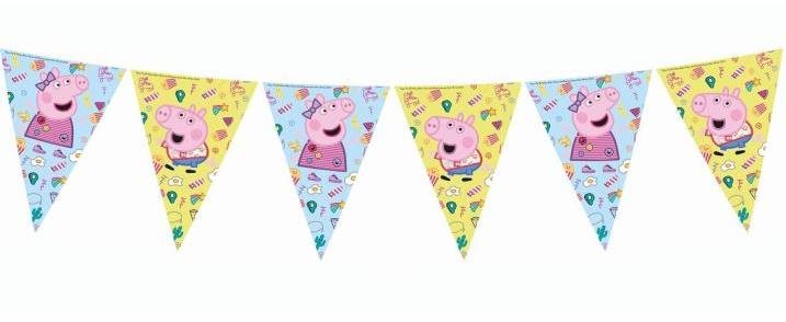 Girlanda „Prasiatko Peppa" – vlajky – 230 cm Girlanda